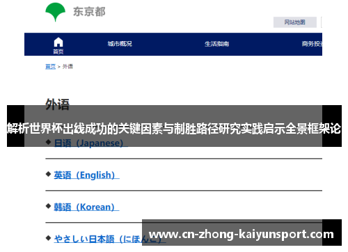 解析世界杯出线成功的关键因素与制胜路径研究实践启示全景框架论